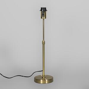 Lampada da tavolo oro / ottone paralume bianco 25 cm regolabile - PARTE
