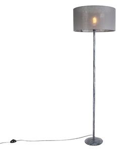 Lampada da terra grigia con paralume grigio 50 cm - Simplo