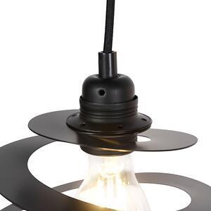 Lampada a sospensione design 2 luci con paralume a spirale 20 cm - Scroll
