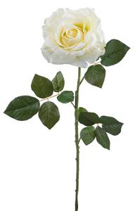 Set 6 Rose Artificiali Aperta Altezza 65 cm Bianco