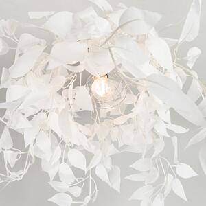 Plafoniera romantica bianca con foglie - Feder