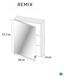 Specchio contenitore Remix L 60 x P 16.1 x H 76.9 cm cromo Sensea