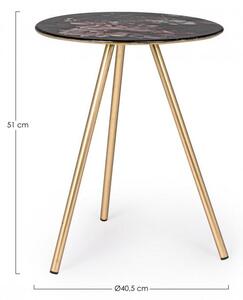 Tavolino Basso Ø40,5x51 cm in Acciaio