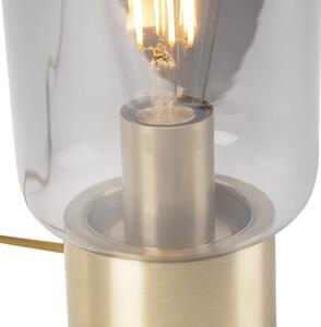 Lampada da tavolo design ottone vetro fumè - BLISS Cute