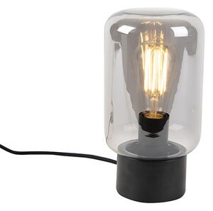 Lampada da tavolo design nero vetro fumé - BLISS Cute
