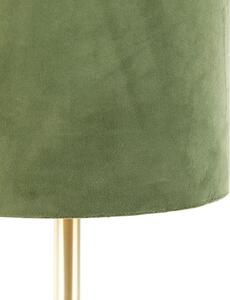 Lampada da tavolo ottone paralume verde 25 cm - SIMPLO