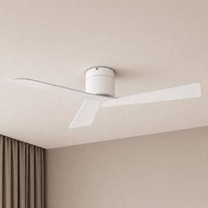 Ventilatore da soffitto Lucande Ventoro, Ø 132 cm, bianco, metallo Ventoro, Bianco / Opale, Soggiorno / Sala da pranzo, Metallo, Moderno