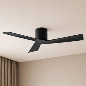 Ventilatore da soffitto Lucande Ventoro, Ø 132 cm, nero, metallo Ventoro, Nero, Soggiorno / Sala da pranzo, Metallo, Moderno