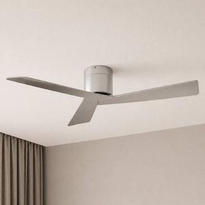 Ventilatore da soffitto Lucande Ventoro, Ø 132 cm, argento, metallo Ventoro, Cromo / Argento, Soggiorno / Sala da pranzo, Metallo, Moderno