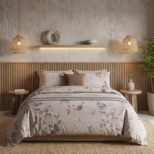 Copripiumino Con Federe MATRIMONIALE - 255X255 2 FEDERE50X80 Sweet Ramage SABBIA Percalle Caleffi