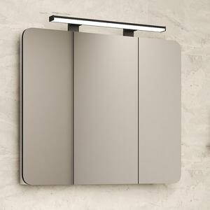 Kamalu specchio bagno contenitore 85 cm con faretto led | lac-ares-85