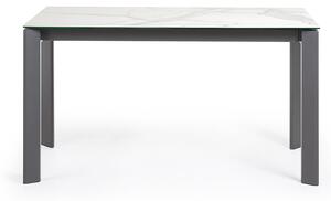 Tavolo allungabile Axis in porcellanato Kalos Bianco e gambe antracite 140 (200) cm