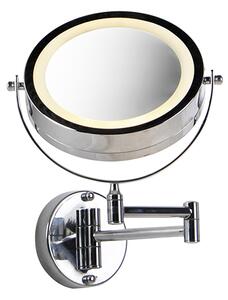 Specchio da parete cromato LED orientabile IP44 dimm kelvin - VICINO
