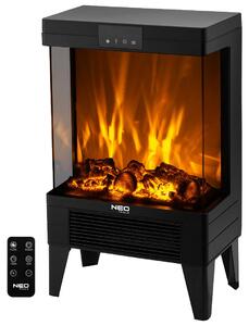 NEO TOOLS: Stufa elettrica a camino, 2000W, con effetto camino, telecomando e timer