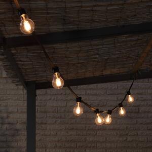 Konstsmide Christmas Ghirlanda luminosa LED solare da festa, 6,2 W, color ambra, IP44, 1800 K LED-Solar-Lichterkette Party, dimmerabile, Crema / Ambra, Plastica, Moderno