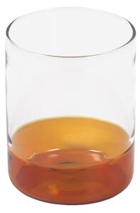 Bicchiere Dorana trasparente e vetro arancione
