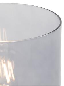 Lampada da tavolo moderna nera vetro fumé - VIDRA