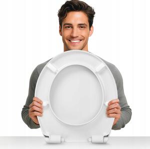 Sedile WC - Sedile per WC - per Koło Nova Top Pico - Bianco - 41x37 cm - Antibatterico - Duroplast - Coperchio per WC