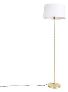Lampada da terra oro / ottone paralume bianco 45 cm - PARTE