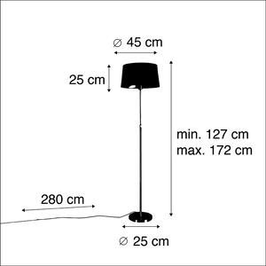 Smart lampada da terra oro con paralume in lino bianco 45 cm incluso Wifi A60 - Parte