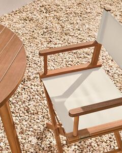 Sedia pieghevole da esterno Dalisa beige e legno massello di acacia FSC 100%