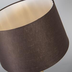 Lampada da tavolo bronzo paralume marrone 35 cm regolabile - PARTE