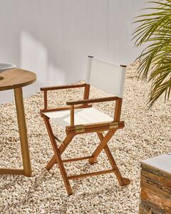 Sedia pieghevole da esterno Dalisa beige e legno massello di acacia FSC 100%