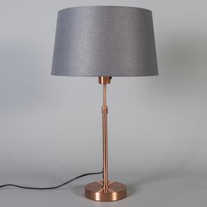 Lampada da tavolo rame paralume regolabile 35 cm grigio - PARTE