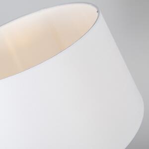 Lampada da tavolo bianca paralume bianco 35 cm regolabile - PARTE