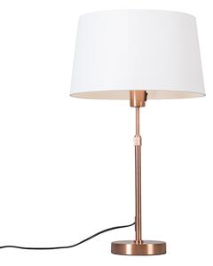 Lampada da tavolo rame paralume bianco 35 cm regolabile - PARTE