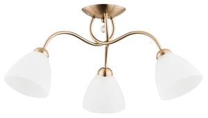 Lampada da soffitto in ottone con cristallo AMARILLO 3xE27 15W ALF23753 Alfa