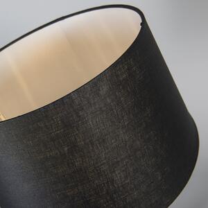 Lampada da tavolo bianca paralume nero 35cm regolabile - PARTE