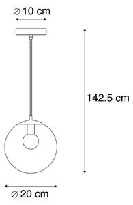 Lampada a sospensione moderna grigia 20 cm - PALLON