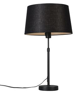 Lampada da tavolo nera paralume nero 35cm regolabile - PARTE