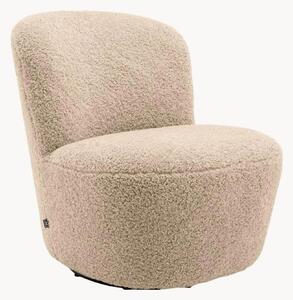 Poltrona lounge girevole in teddy Doria