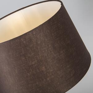 Lampada da tavolo oro / ottone paralume marrone 35 cm regolabile - PARTE