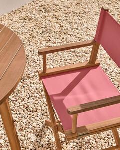Sedia pieghevole da esterno Dalisa colore terracotta e legno massello di acacia FSC 100%