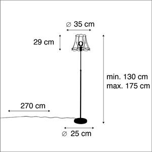 Lampada da terra nera con cornice nonna 35 cm regolabile - Parte