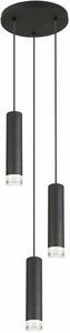 Lampada a sospensione Ina nera 3xE27x40W in acrilico, dimensioni: 120x25x25 cm, IP20 Reality