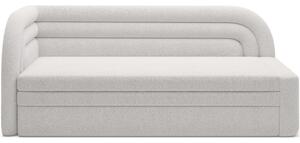 Divano color crema allungabile/con contenitore con penisola a sinistra e rivestimento in bouclé 223 cm Fabillo – ELTAP