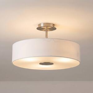 Plafoniera soffitto Josia Lindby, dimmerabile, Bianco / Opale, Corridoio, Tessuto / Stoffa / Seta, Moderno, Plafoniera