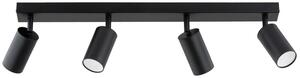 Proiettore ATLET nero 4xGU10x10W in metallo, dimensioni: 16x60x6 cm, IP20, Alfa