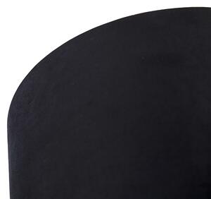 Plafoniera nera velluto nero oro 25 cm COMBI