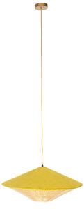 Lampada a sospensione velluto giallo canna 60 cm - FRILLS CAN