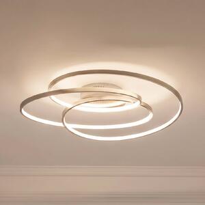 Plafoniera a LED Joline Lindby, dimmerabile, Alluminio / Grigio / Zincato, Soggiorno / Sala da pranzo, Metallo, Moderno, Plafoniera LED
