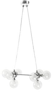 Rabalux 2624 lampada a sospensione 8 spot Briella, G9, 28W, 2700K, 370lm, bianco argento, rotonda, bianco caldo, moderna, ø90mm