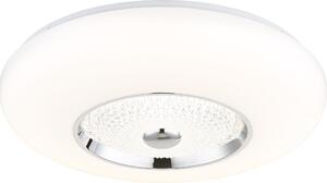 Plafoniera LED, cristallo, bianco, CCT, P 48,5 cm