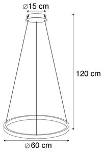 Lampada a sospensione oro 60cm LED - ANELLA