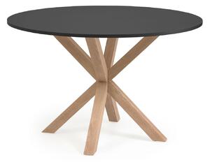 Tavolo rotondo Full Argo Ø 119 cm DM con gambe in acciaio effetto legno