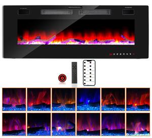 Camino elettrico ISOISL, 750/1500 W, con 12 colori di fiamma e 5 livelli di luminosità